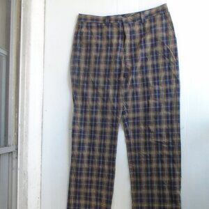 Sean John Mens Plaid Dress Pants Size 42 Big & Tall Blue